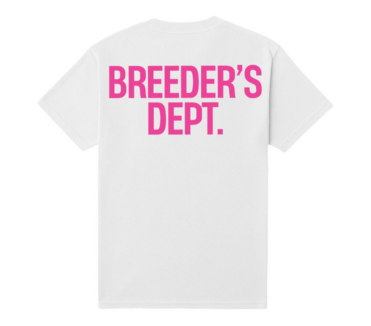**KIDS**WHITE/PINK BREEDERS DEPT. TSHIRT