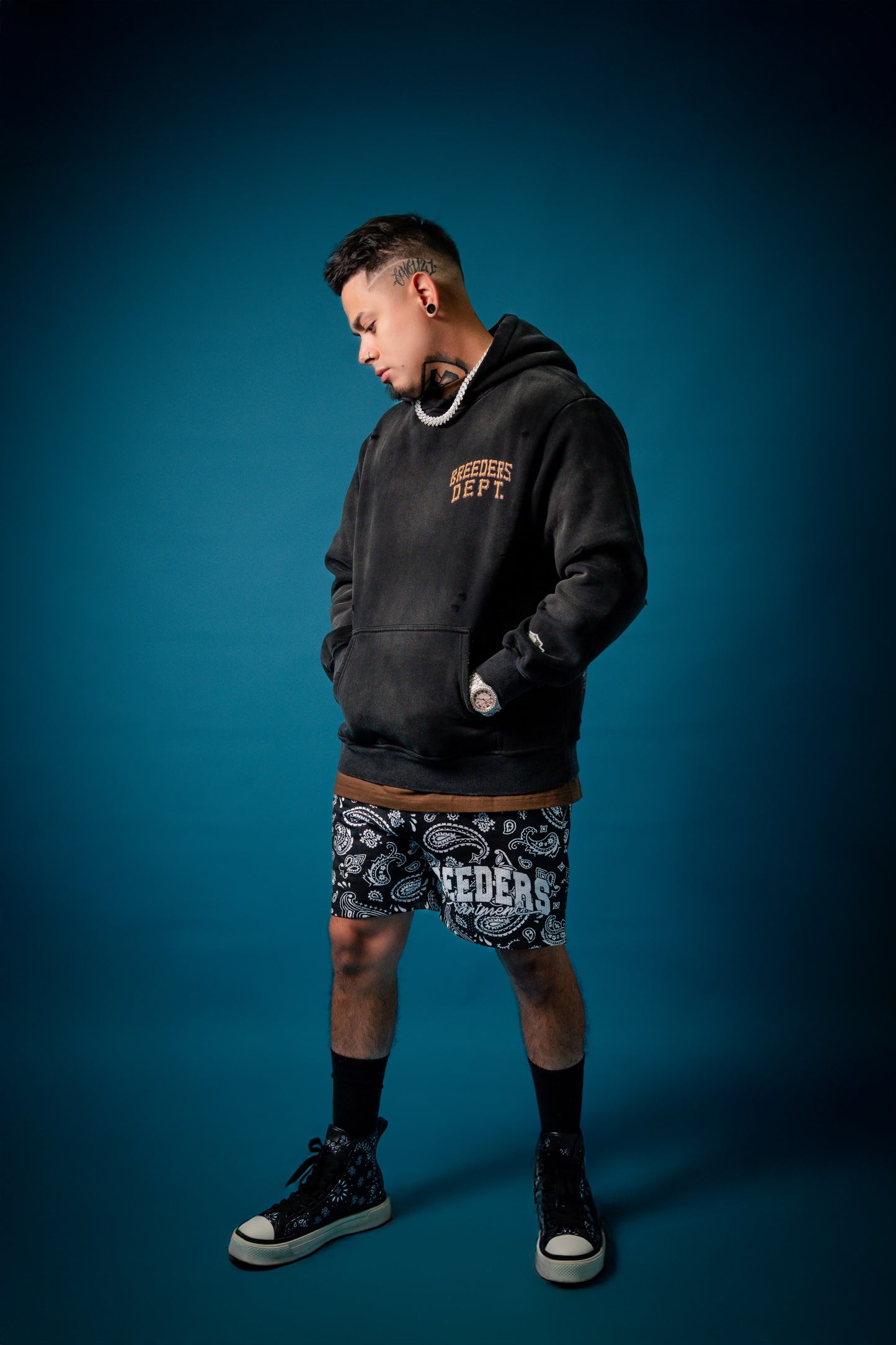 1.Breeder’s Dept. “Bones” Font Hoodie