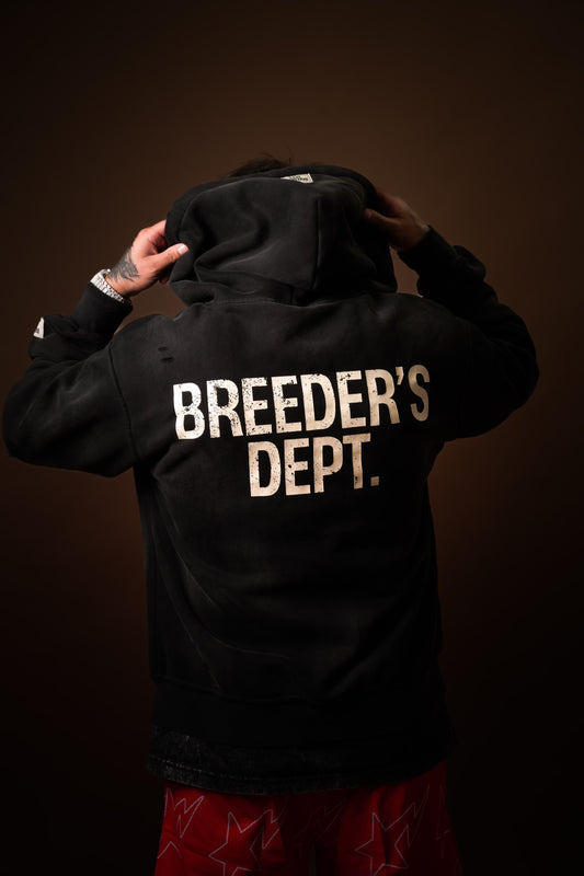 3.Breeders Dept. Black Distress Zip up.