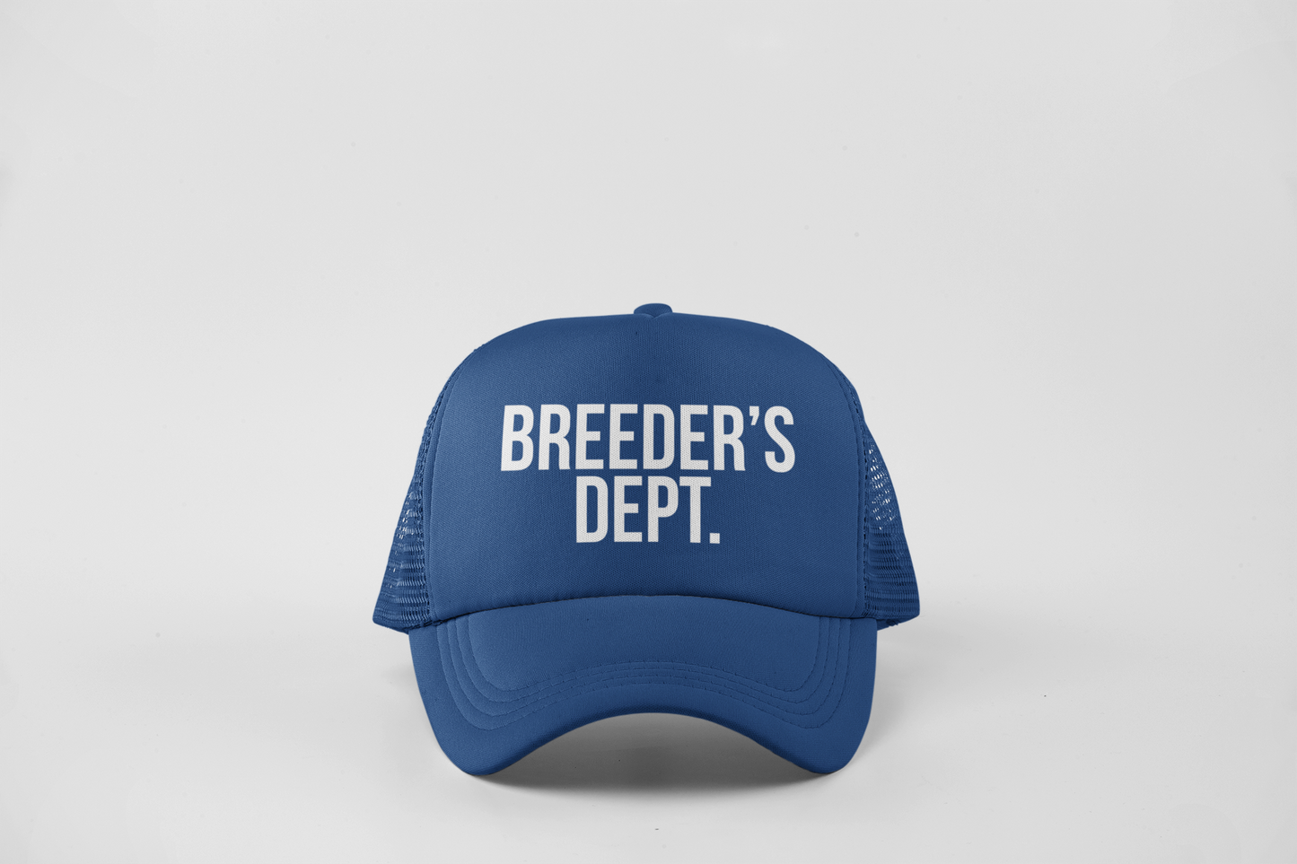 Navy blue & White Breeders Dept Trucker Hat