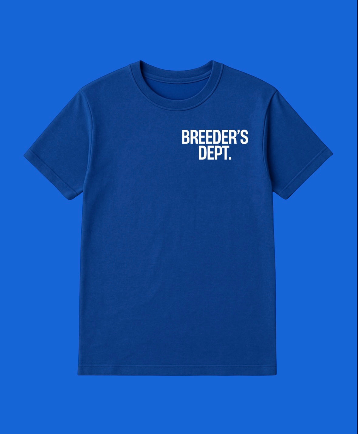 Royal Blue Breeders Department Tees