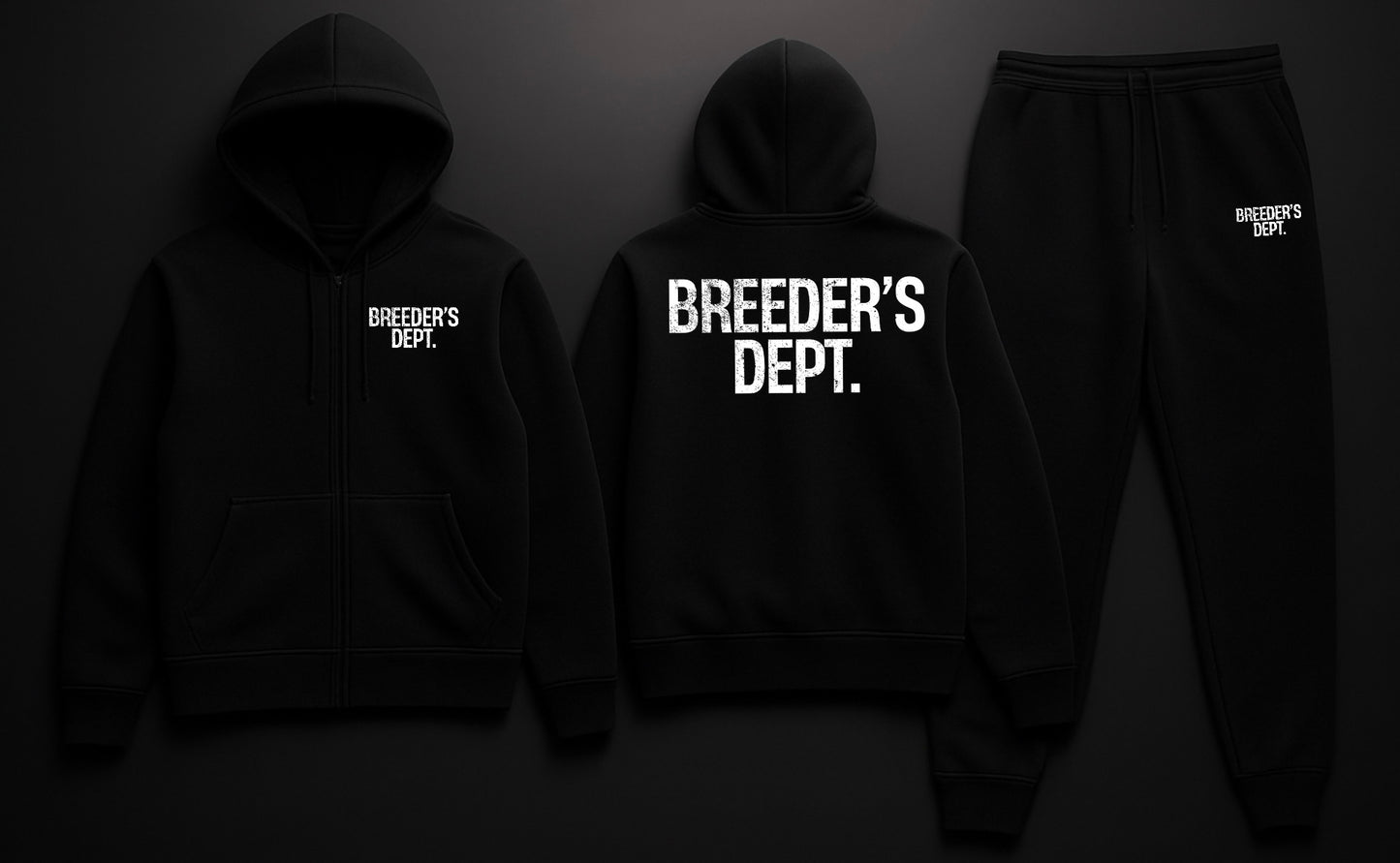 BREEDER’S DEPT. Premium Black Tech Fleece Set