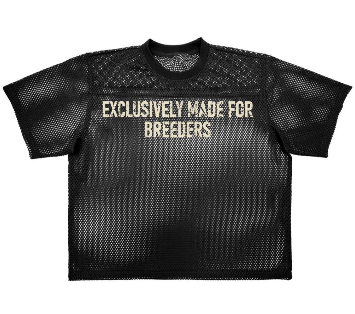 Breeders Department Black Mesh Tee – Unisex Statement Shirt