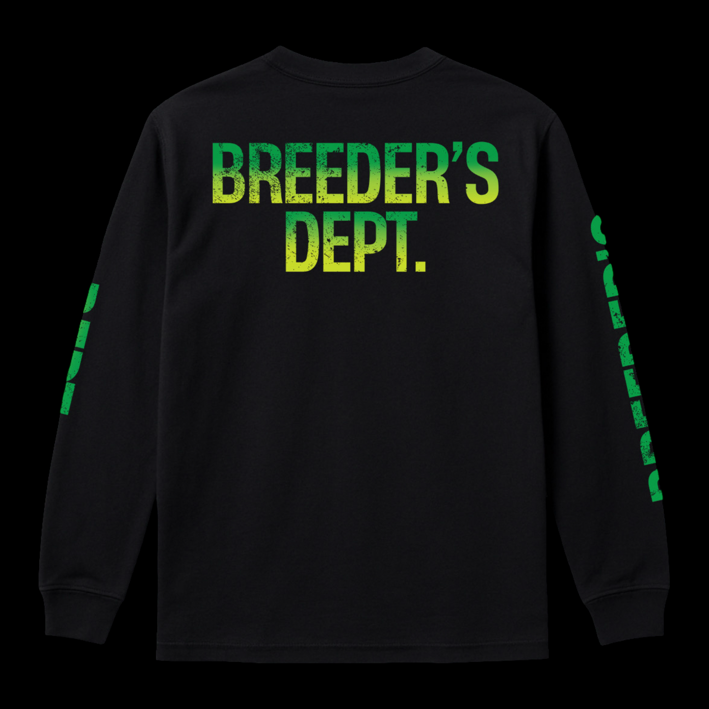 BREEDER’S DEPT. Heavyweight Long Sleeve – Neon Green Fade Edition