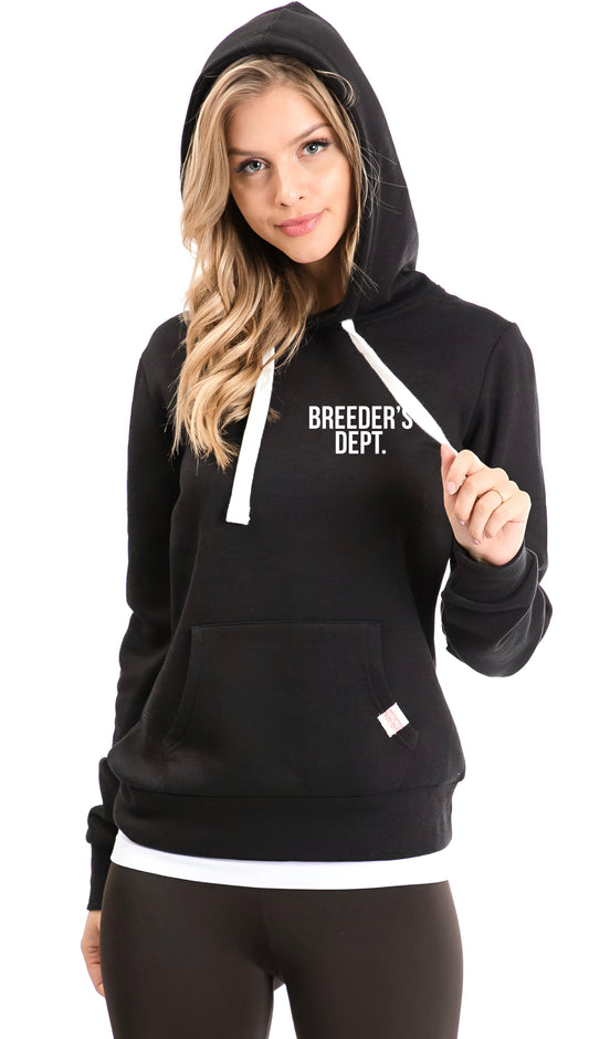 Black Breeders Dept Women’s Active Long Sleeve Fleece  Hoodie