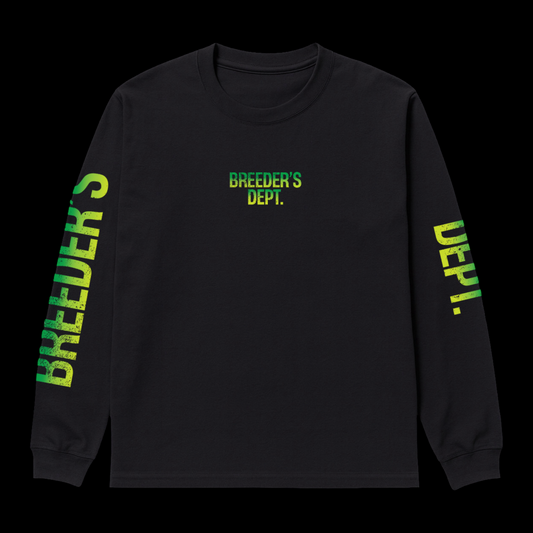 BREEDER’S DEPT. Heavyweight Long Sleeve – Neon Green Fade Edition