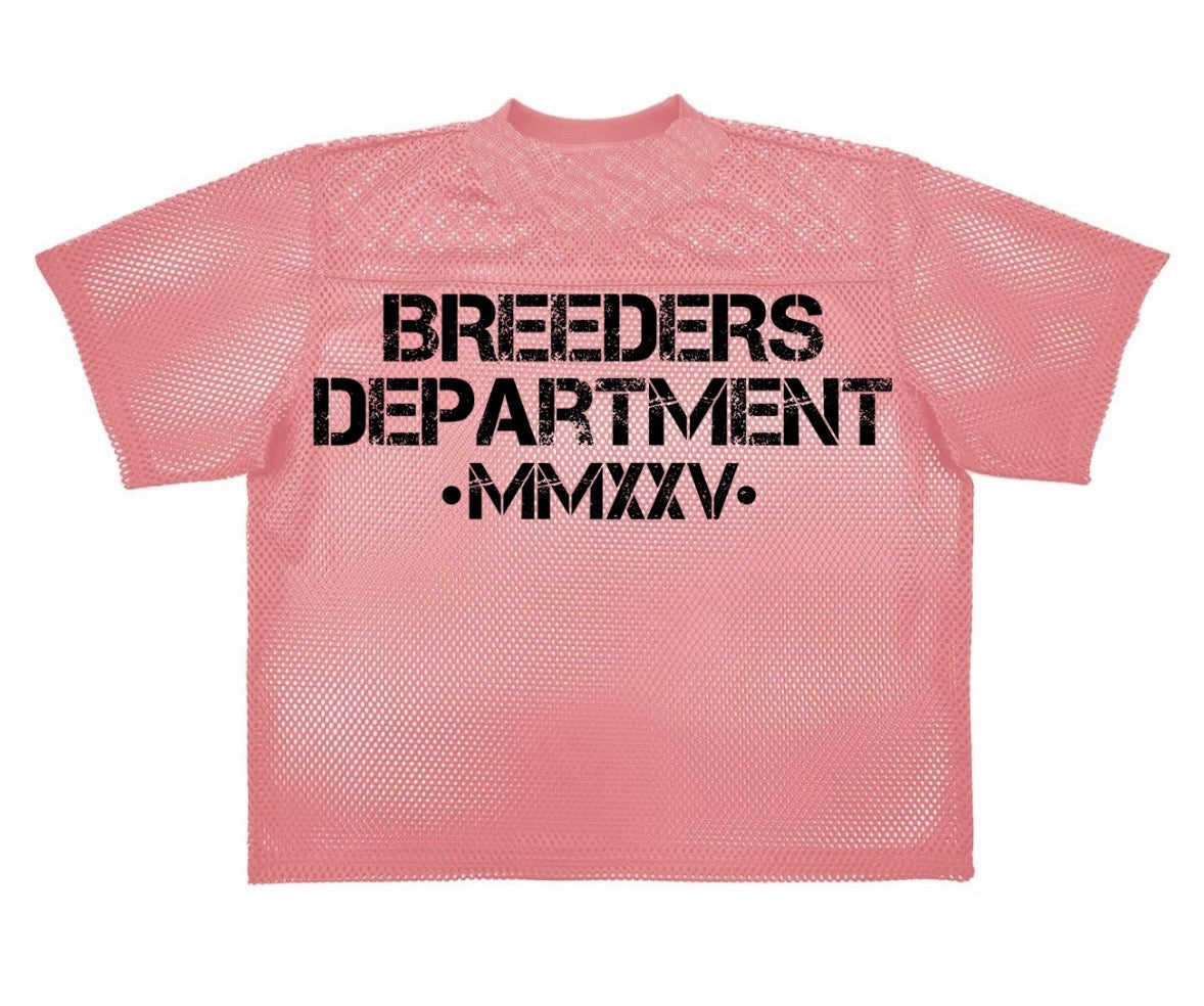Breeders Department Pink Mesh Tee – Unisex Statement Shirt